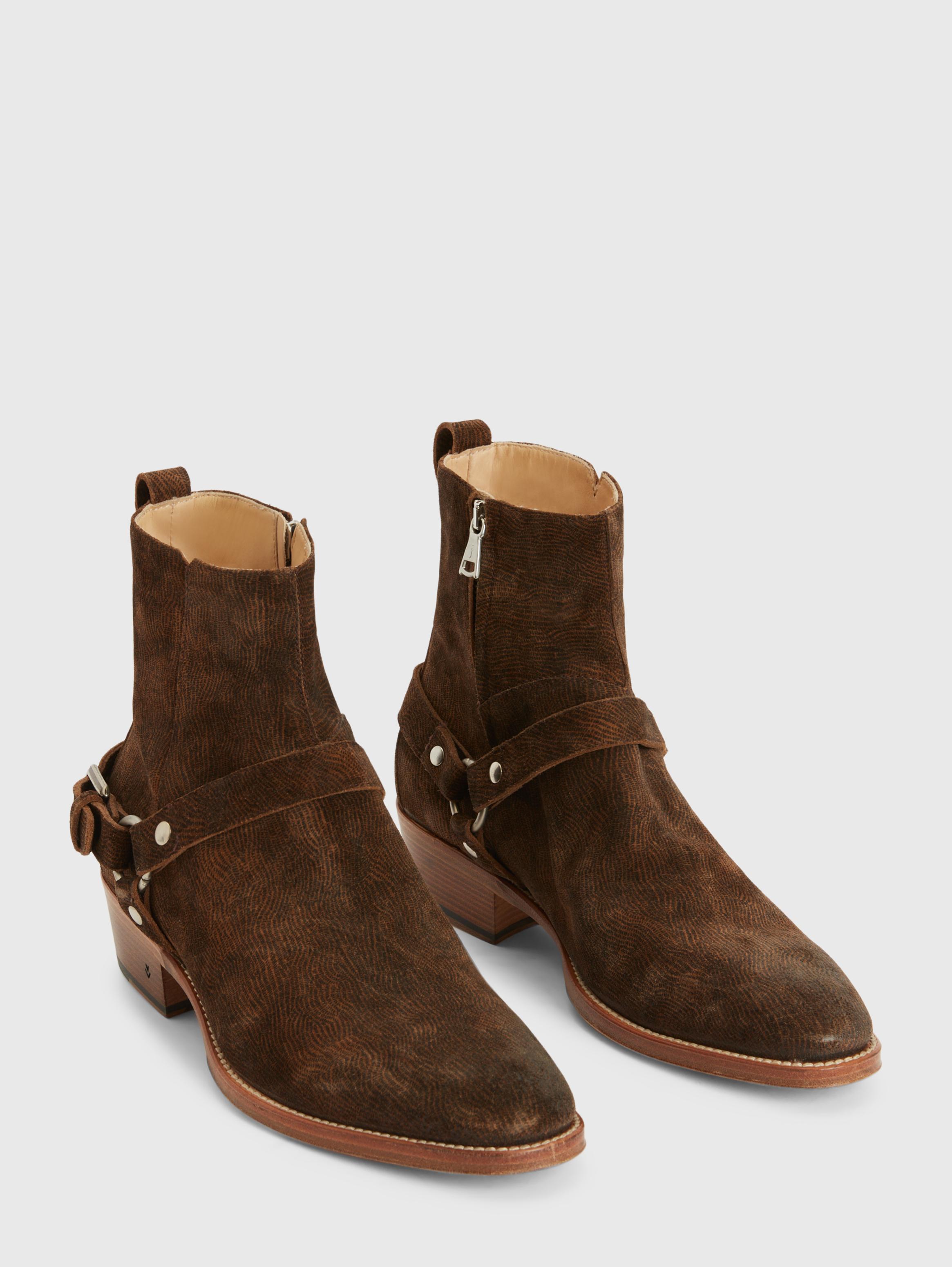 John Varvatos Black Ludlow Leather Harness Boots Amazon.com | John Varvatos Men main image 3