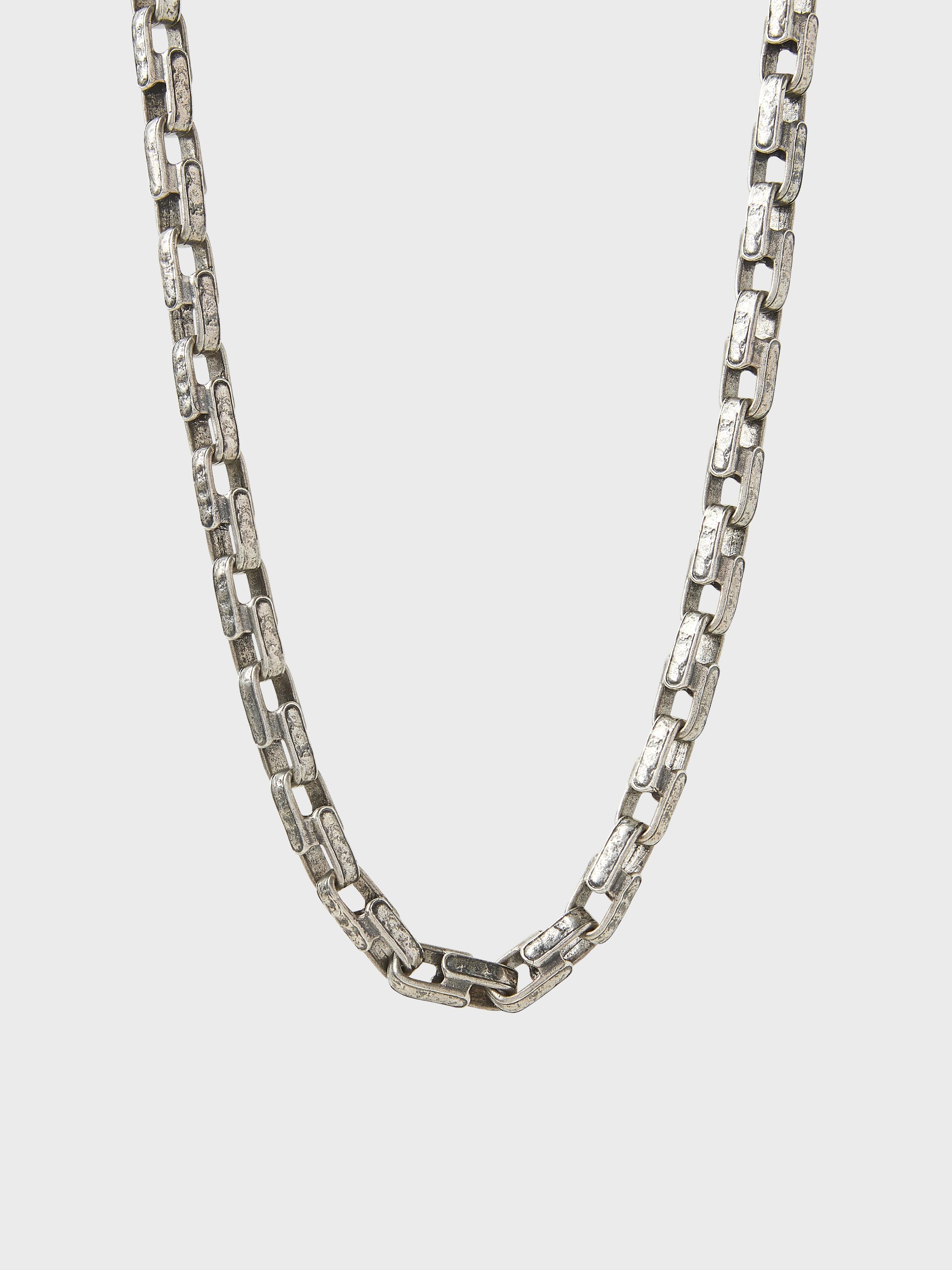 ★HARANG★ HR 362N_Silver Chain Necklace Ari Chain | Sterling Silver Necklace with Sideways Cross