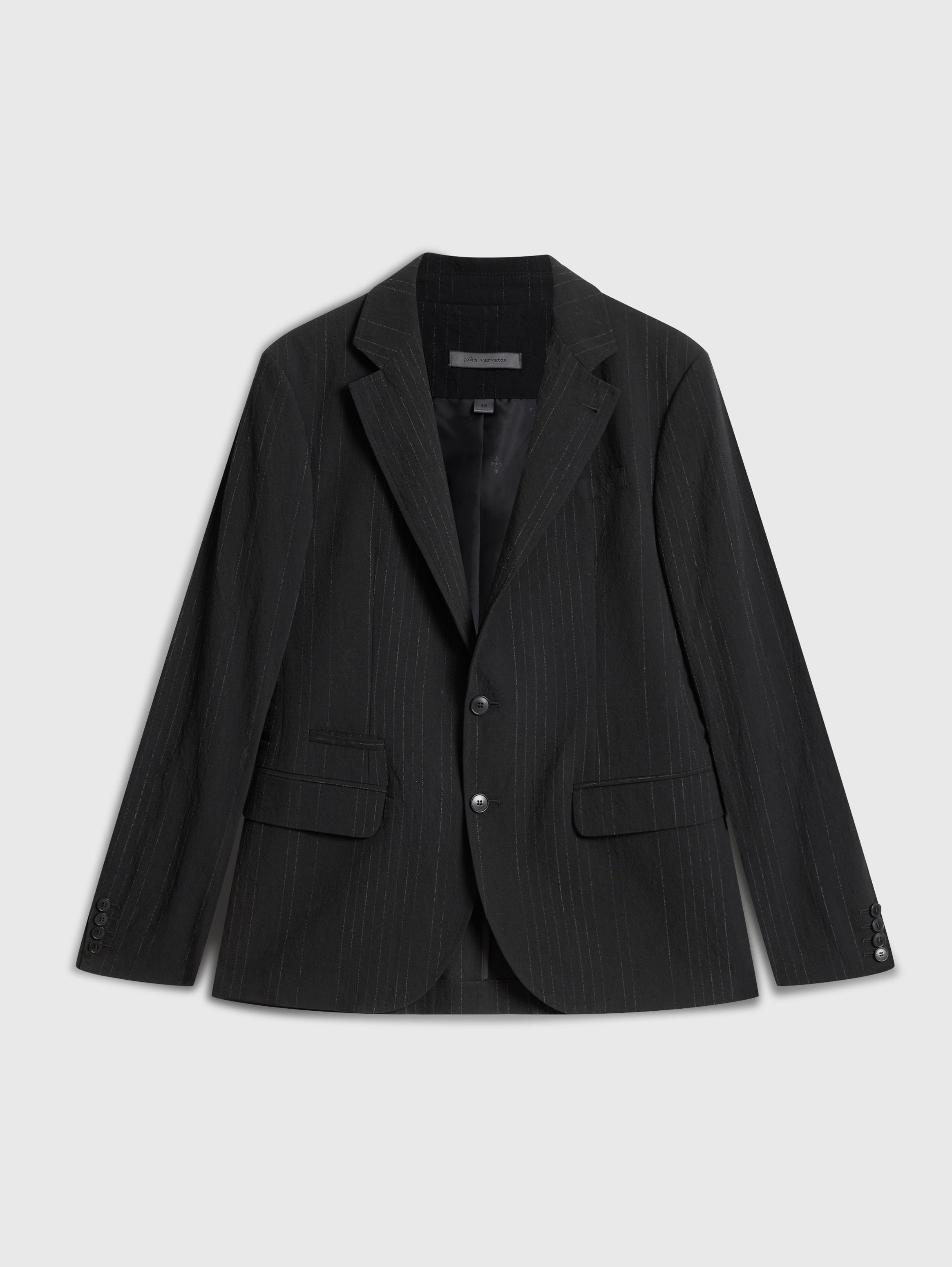 john varvatos　メンズ　ジャケット　コート　ゴートスエード　56 $2198 John Varvatos Woodward Black Suede Multi-Button Jacket