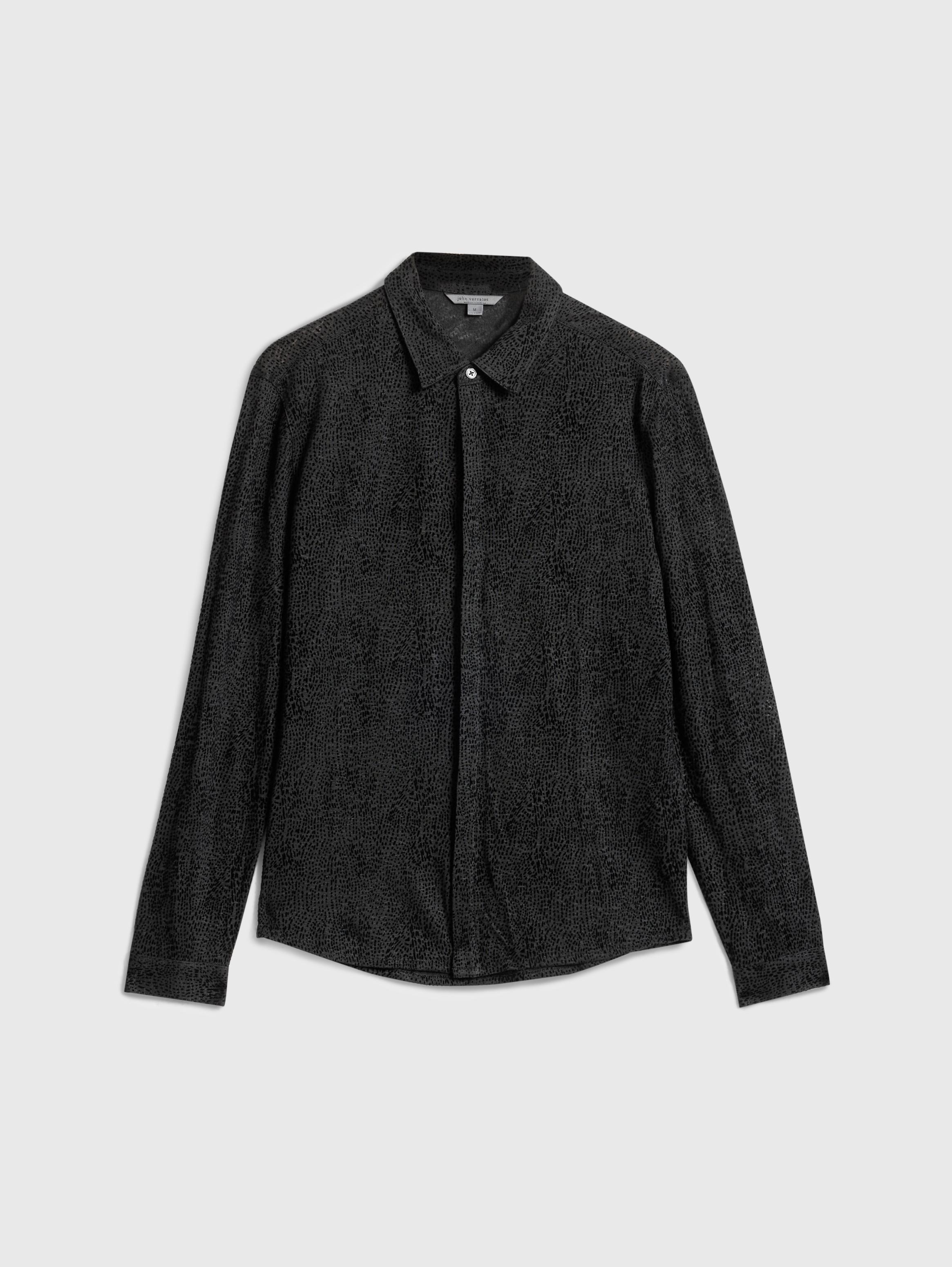 Kaval Sea Island Typewriter Basic Plain Shirt in Off White