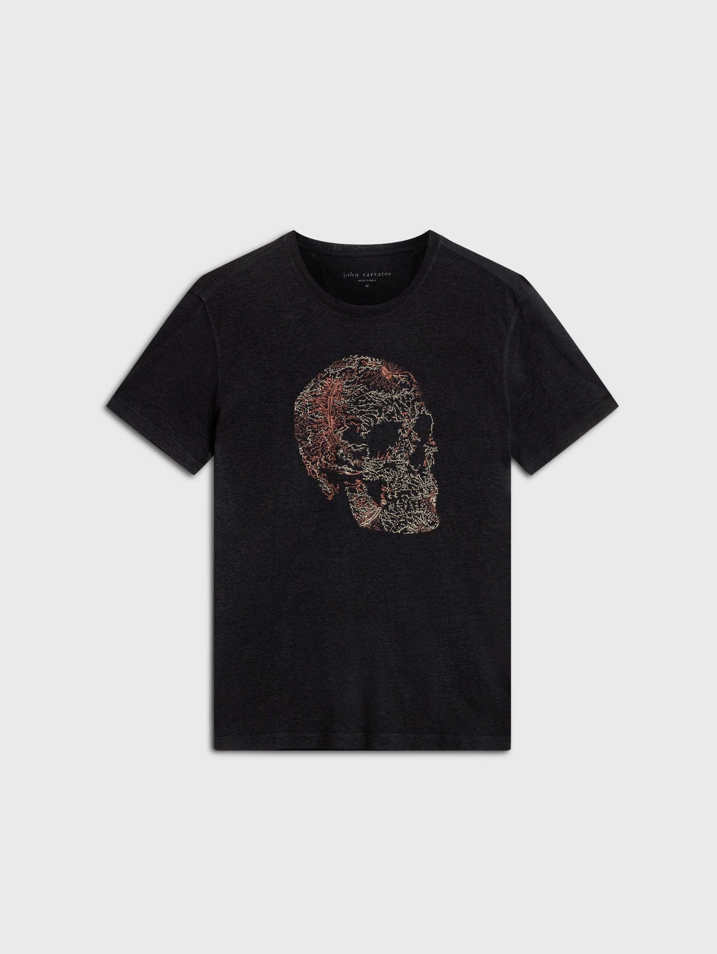 GADID ANONIEM JOHN/BLACK スウェット EMBROIDERED SKULL TEE | John Varvatos