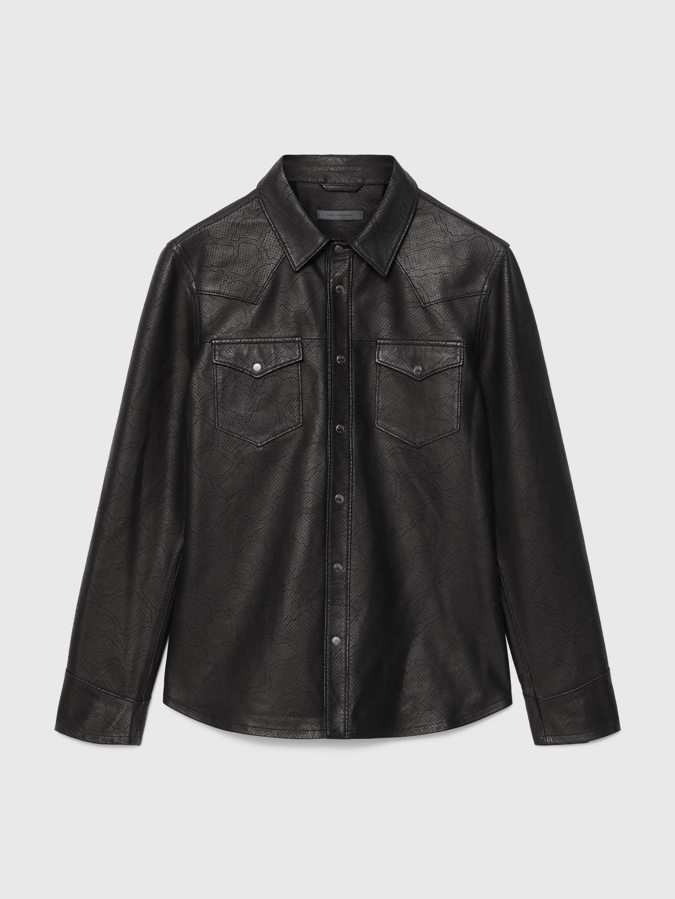 SAGE LEATHER SHIRT JACKET | John Varvatos