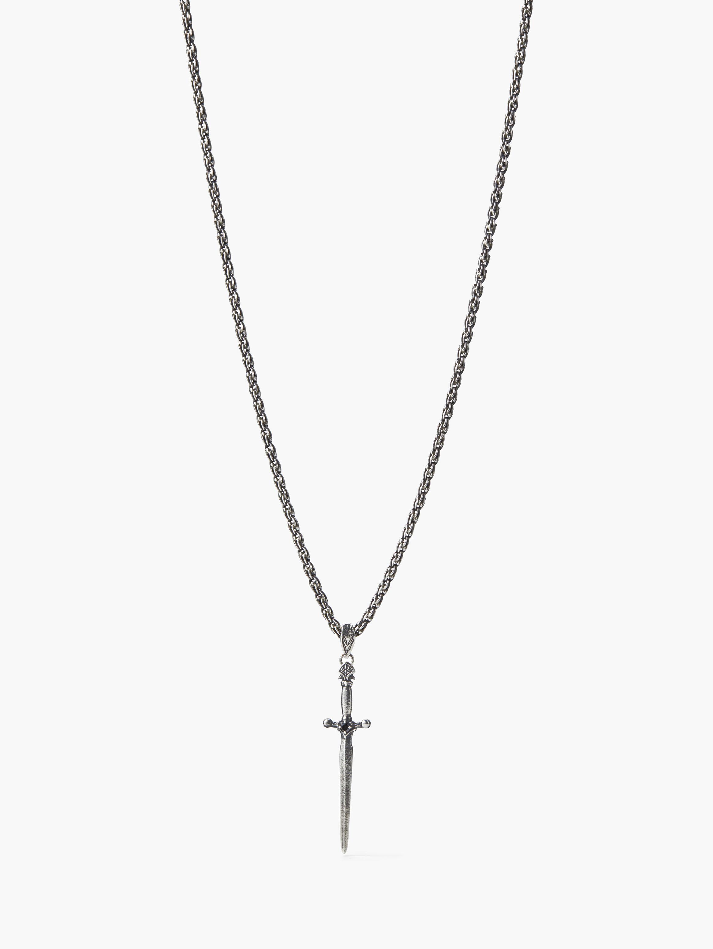 ネックレス・チョーカー BLENDOFF Knightly Dagger Necklace Silver 925 925 Silver Dagger Necklace, Silver Gift - Etsy