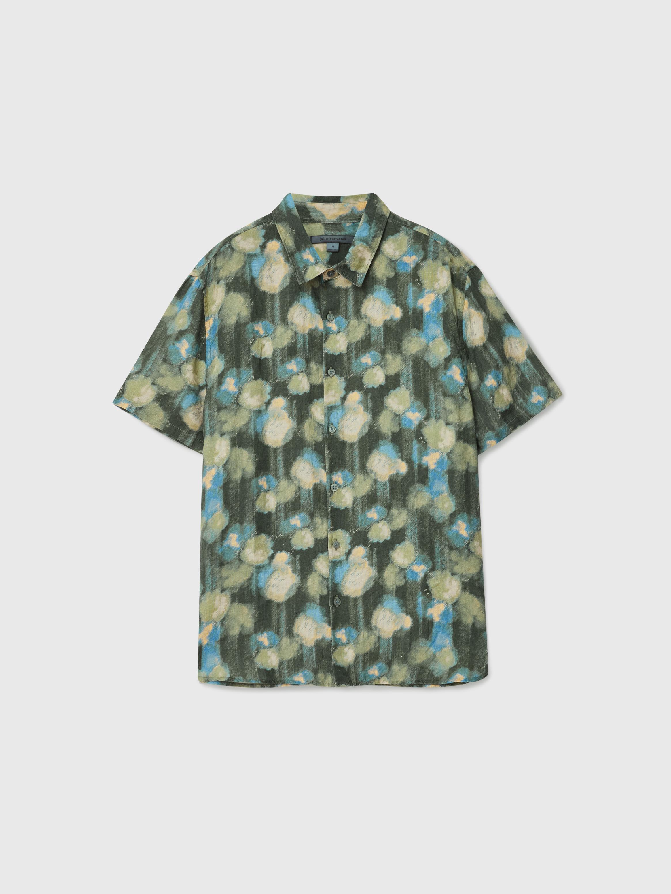 【U LAN】Vintage carwash print loose short sleeve Vintage Mechanic Auto Shop Shirt Men's L-SSL Short Sleeve