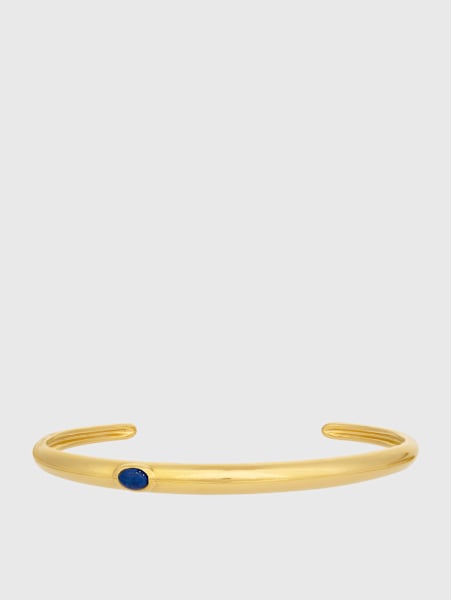 18K GOLD CUFF WITH LAPIS STONE