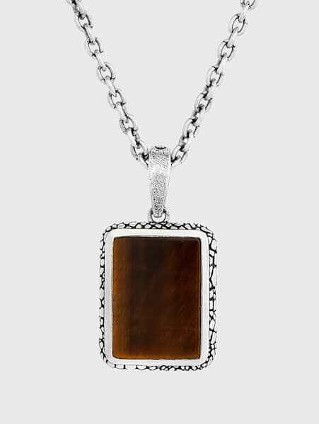 SNAKESKIN PENDANT NECKLACE