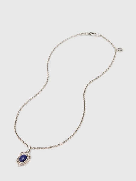 GOTHIC LAPIS PENDANT NECKLACE