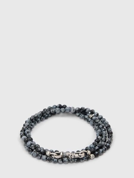 OBSIDIAN BEADED NECKLACE