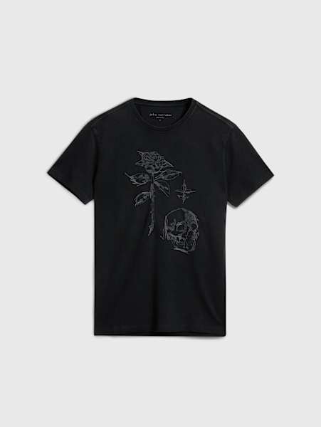 ROSE AND SKULL TEE