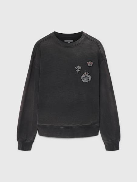 PATCHES CREWNECK SWEATER