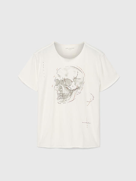 SKULL EMBROIDERY TEE