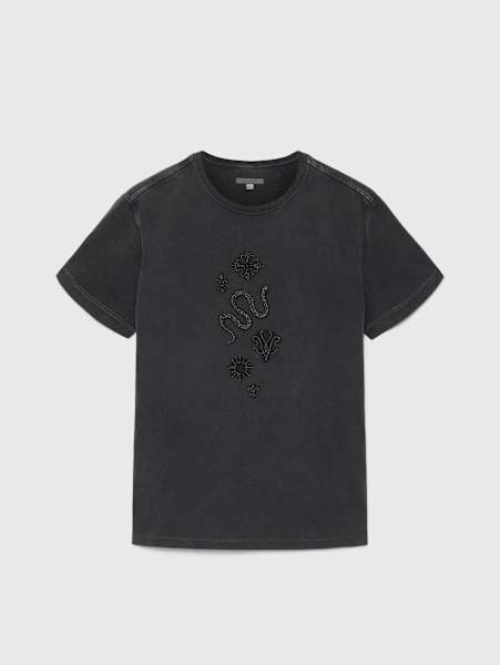 BEADED BADGES TEE