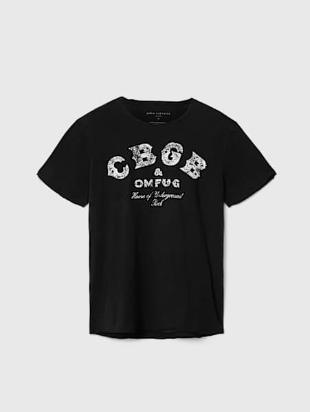 CBGB DISTRESSED LOGO TEE