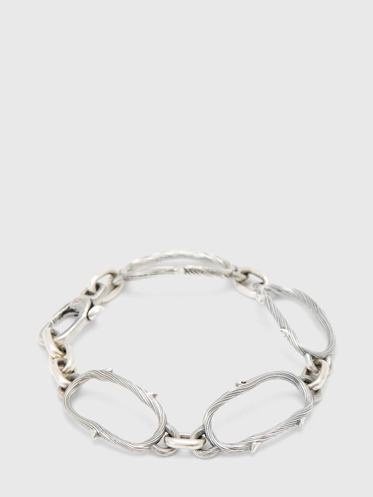 THORN STERLING SILVER CHAIN LINK BRACELET