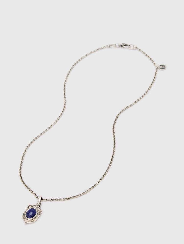 GOTHIC LAPIS PENDANT NECKLACE