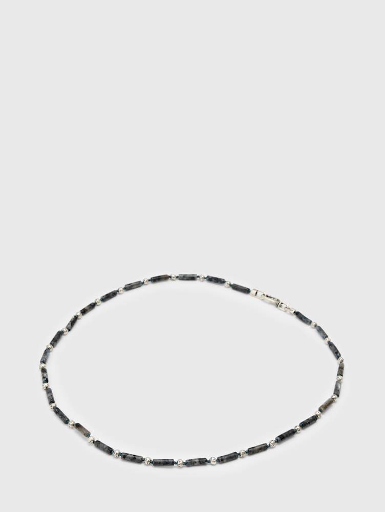 OBSIDIAN BEADED NECKLACE