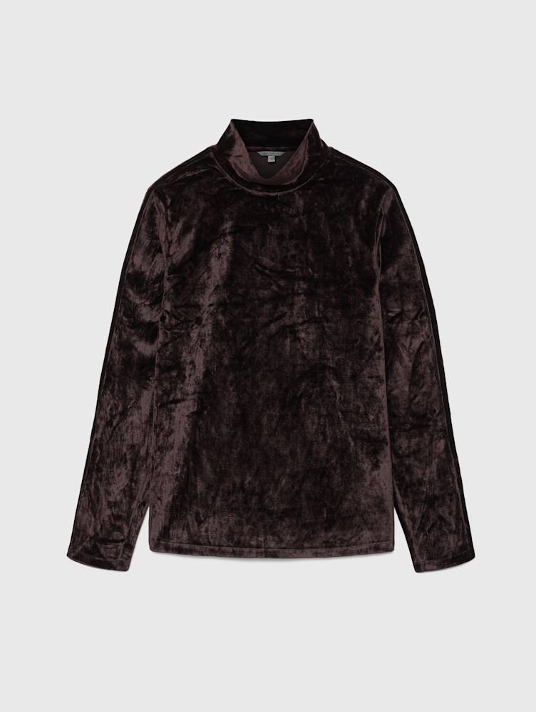 VIANA MOCKNECK VELVET SHIRT