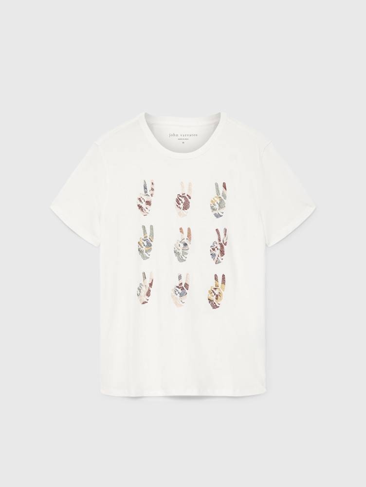 MULTI PEACE HAND TEE