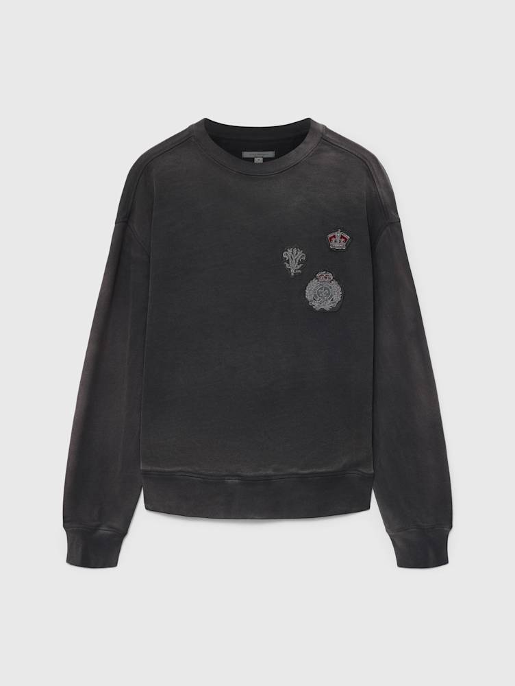 PATCHES CREWNECK SWEATER