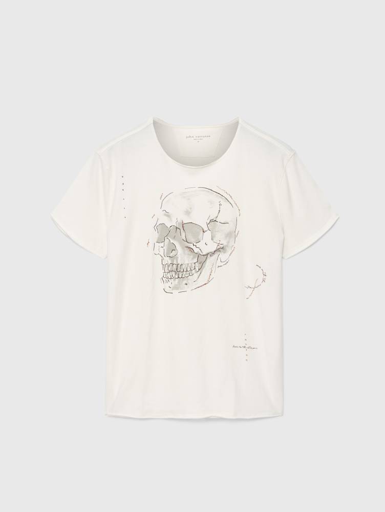 SKULL EMBROIDERY TEE