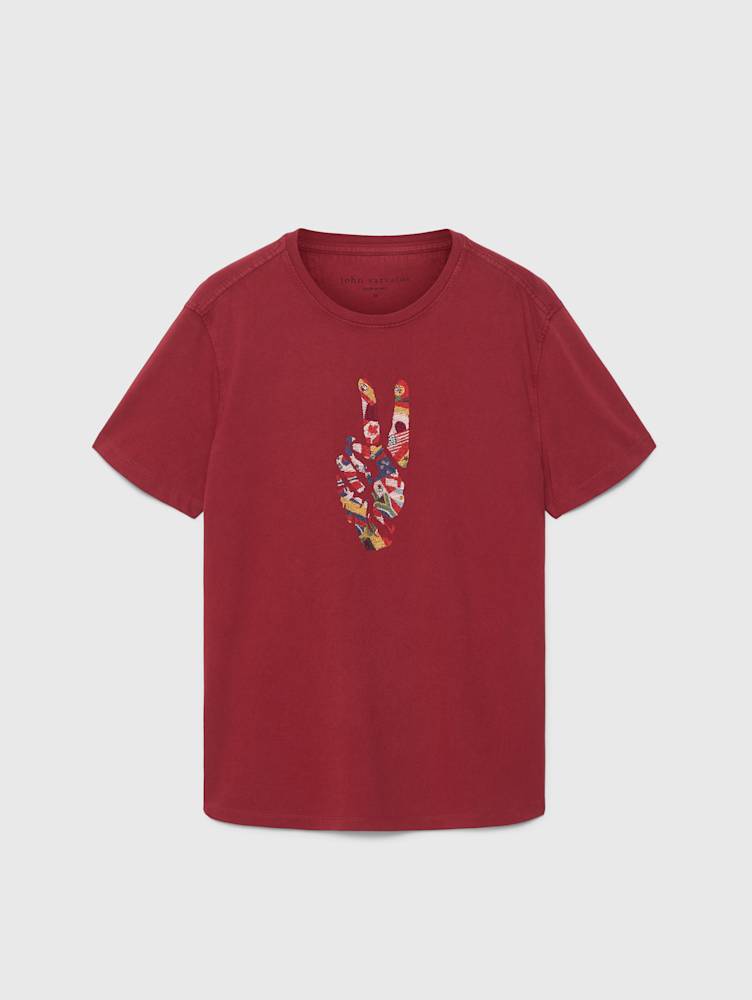WORLD FLAGS PEACE TEE
