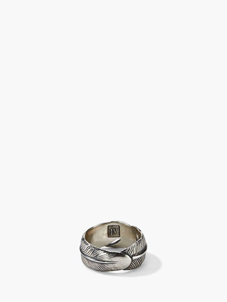 SILVER FEATHER RING
