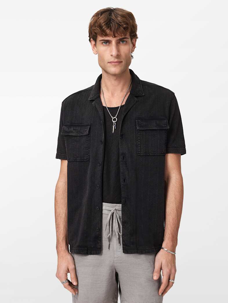AMADORA CAMP COLLAR SHIRT | John Varvatos