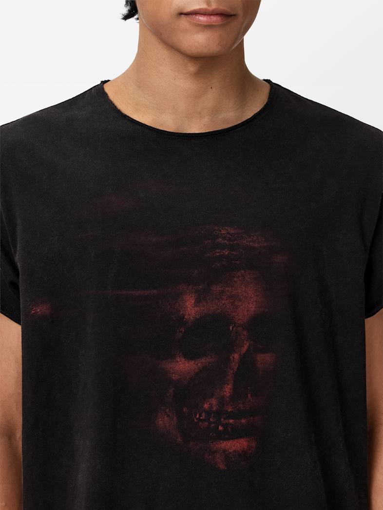 T-Shirt Uomo 4sold Black Skeleton Large - Cotone, Manica Corta, Stampa Teschio, Taglia Large