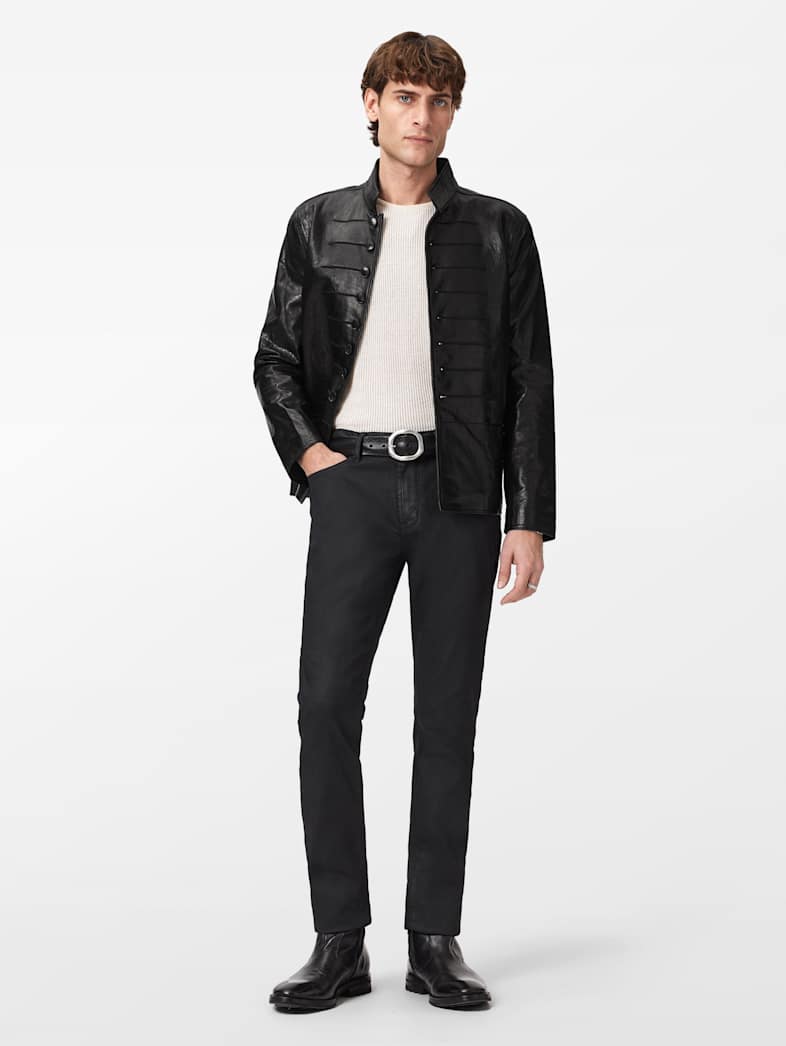 オンワード樫山　john varvatos レザージャケット　黒　ブルゾン　50 BLAKE JACKET | John Varvatos